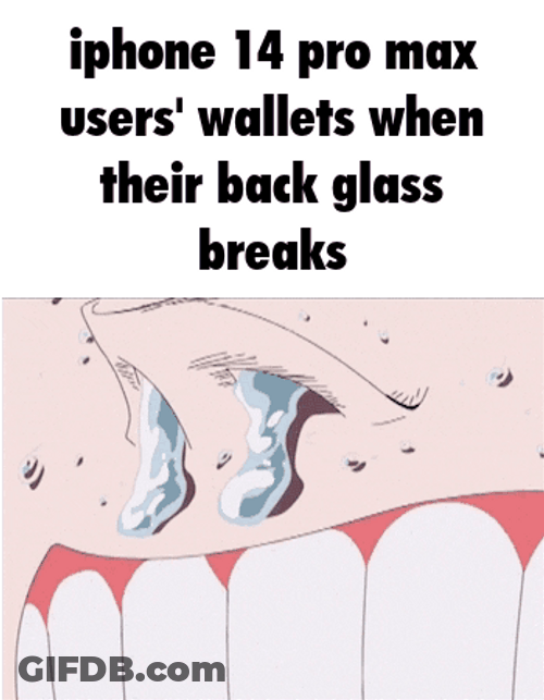 Iphone 14 Pro User's Wallets Breaking Meme GIF