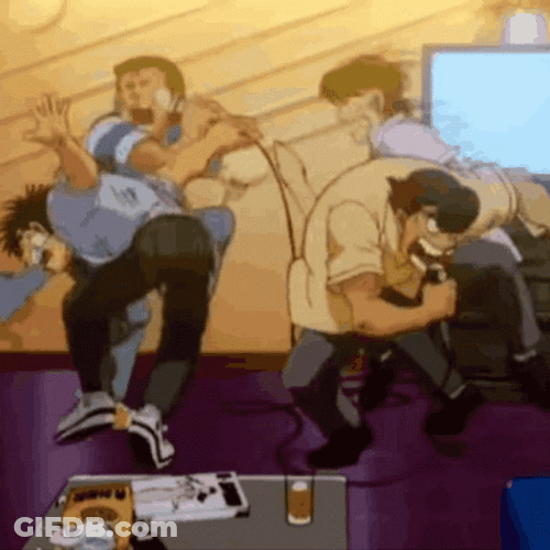 Ippo Makunouchi Frirends Playful Karaoke Time GIF