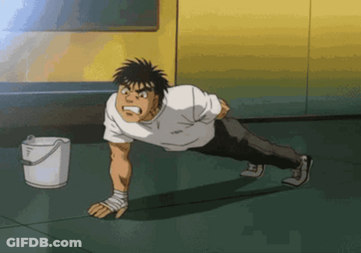 Ippo Makunouchi One Hand Push Up Fifty GIF
