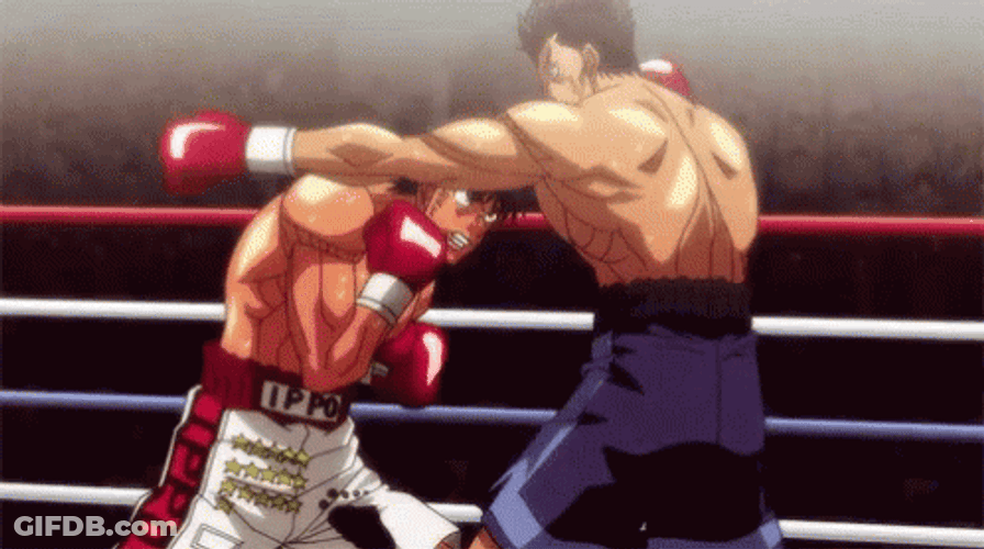 Ippo Makunouchi Ryuhei Stomach Upper Cut Punch GIF