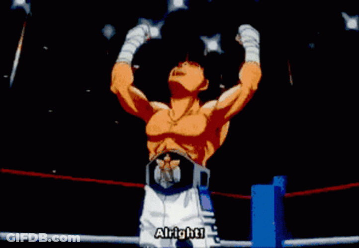Ippo Makunouchi Winning Belt Alright GIF