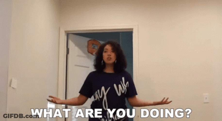 Irate Lady Asking What Are You Doing GIF