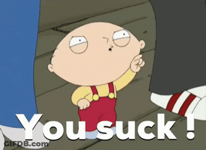 Irate Stewie Griffin Pointing Finger GIF
