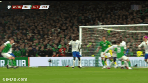 Ireland Vs France 0-0 Soccer Game GIF
