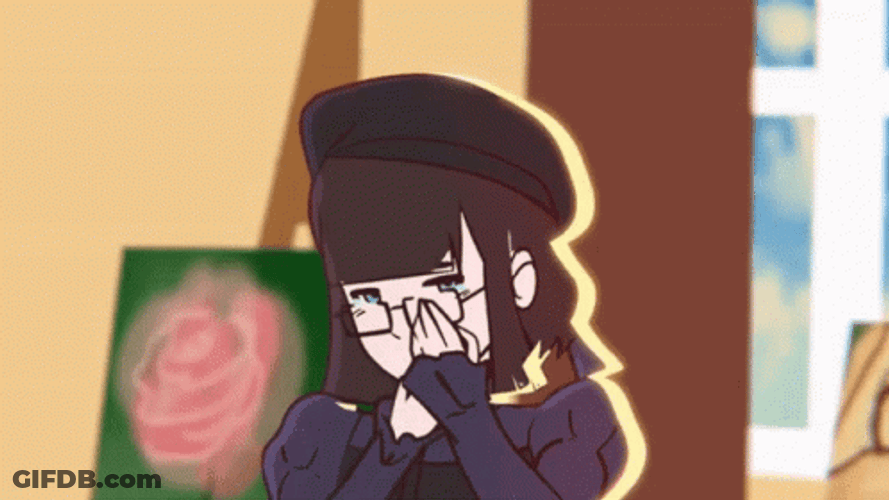 Irene Animated Crying Silently GIF