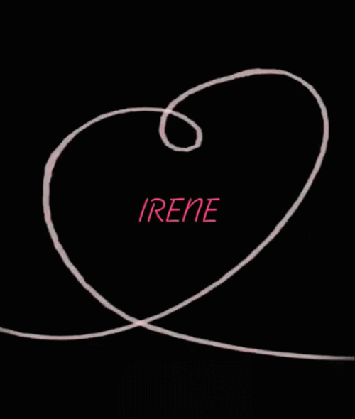 Irene Name Heart Swirl Loop GIF