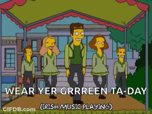 Irish Music Group Dancing Wear Yer Grrreen Ta-Day GIF