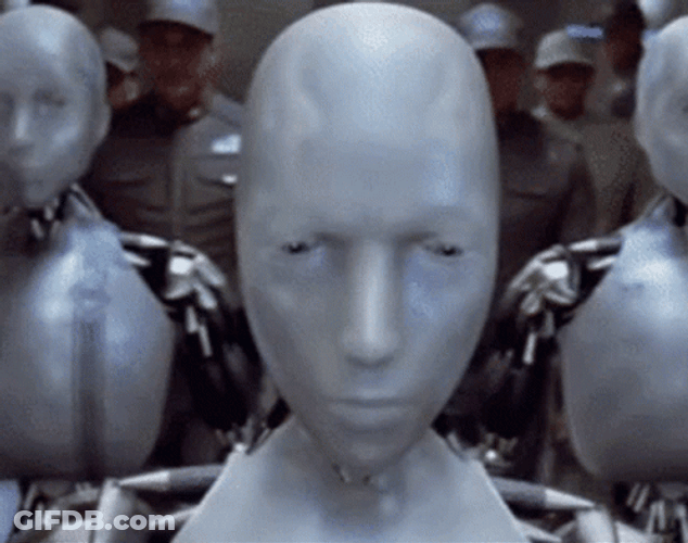 Irobot Army Getting Ready To March GIF