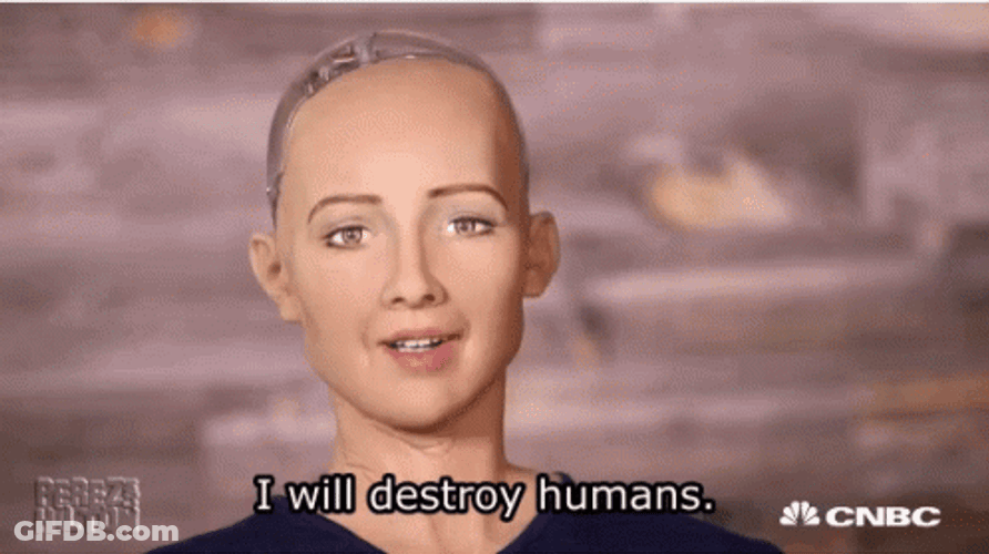 Irobot Talking About Destroying Humans GIF