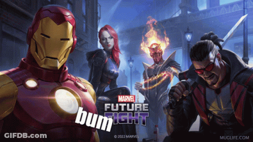 Iron Man And Ghost Rider Marvel Future Fight Poster GIF