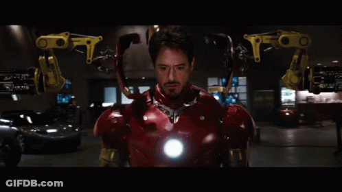 Iron Man Close Up Eyes Lit Up GIF