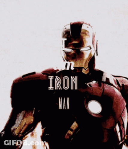 Iron Man Drawing Saying Iron Man GIF