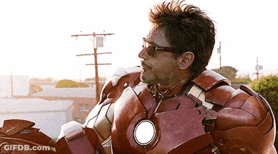 Iron Man Eating GIF
