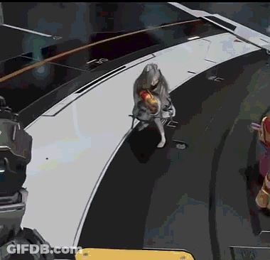 Iron Man Helmet With Triangle GIF