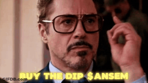 Iron Man In Glasses Suit And Tie Says Buy The Dip Sansem GIF
