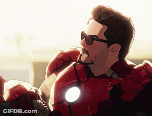 Iron Man In Sunglasses And Suit GIF