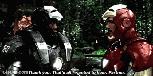 Iron Man Saying Thank You GIF