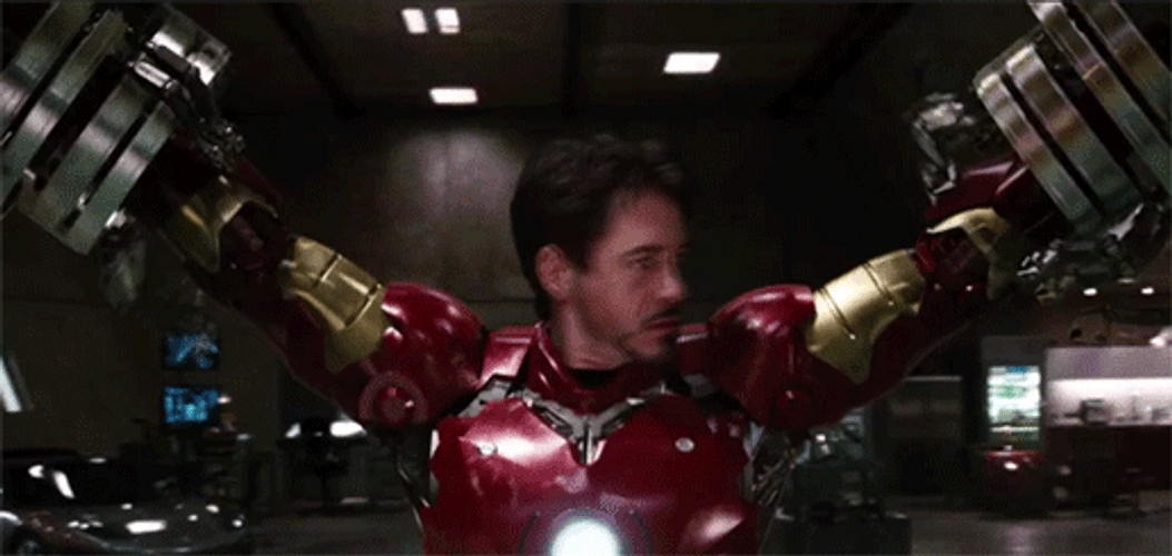 Iron Man Tony Star Suit Transformation GIF