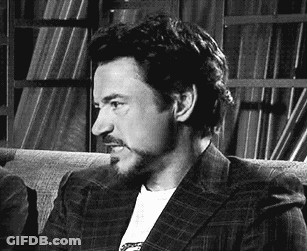 Iron Man Tony Stark Funny Face GIF
