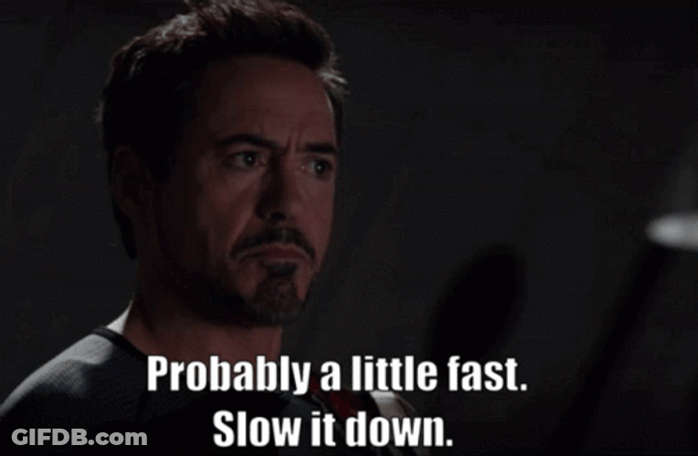 Iron Man Tony Starks Slow Down GIF