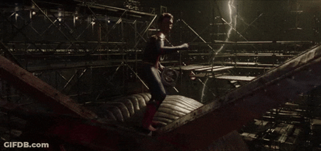 Iron Spider Back Turn On Air GIF
