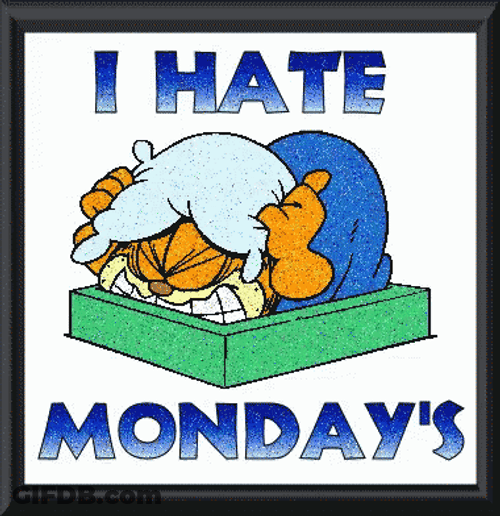 Irritated Garfield I Hate Monday GIF