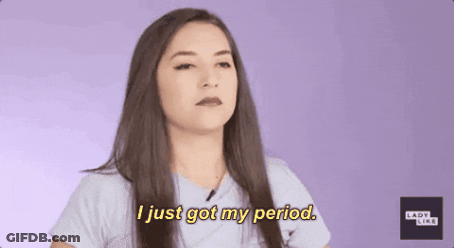 Irritated Lady Just Got Period GIF