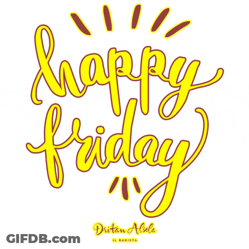 Is It Friday Yet Flickering Text GIF