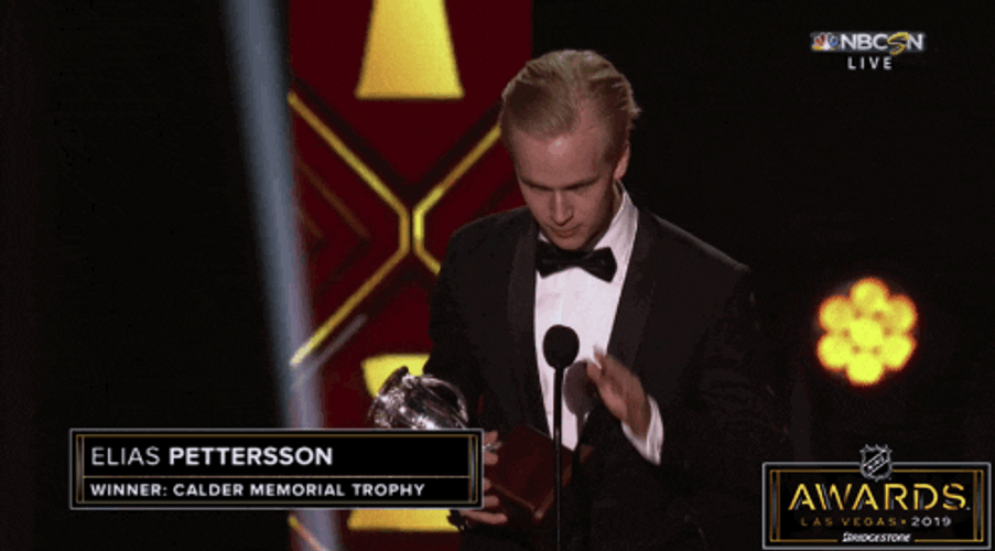 Is This Thing On Elias Pettersson GIF