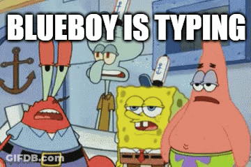 Is Typing Blueboy GIF