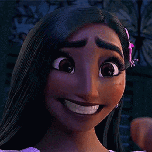 Isabela Madrigal Awkward Smile GIF