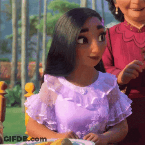 Isabela Madrigal Surprised Expression Encanto GIF