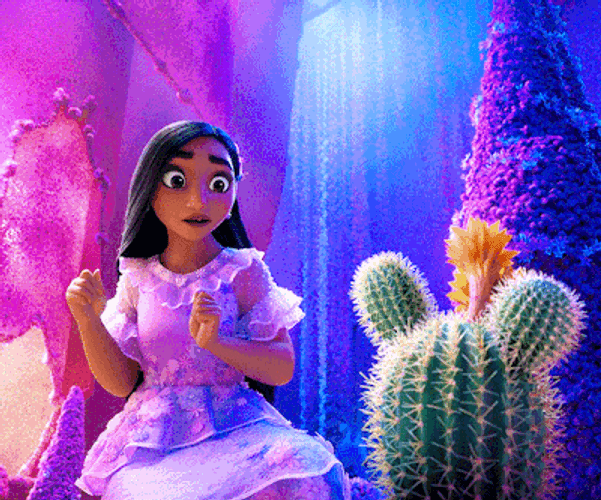 Isabela Madrigal Talking To A Cactus GIF