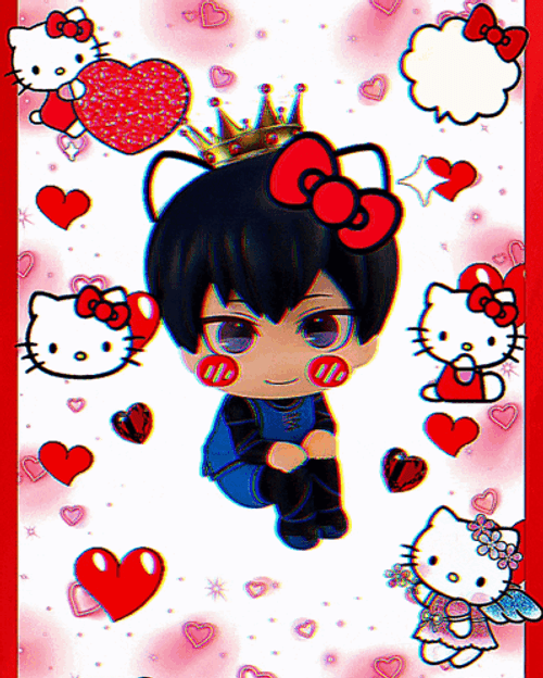 Isagi Yoichi Hello Kitty GIF