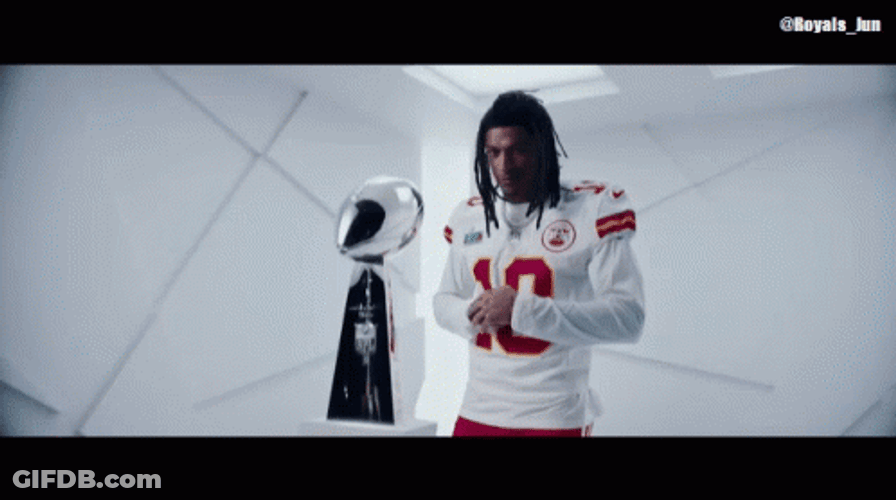Isiah Pacheco With Trophy GIF