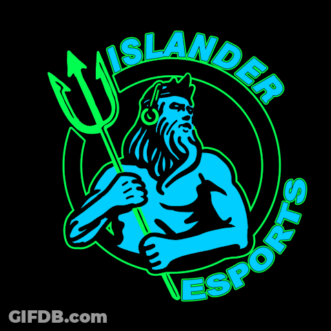 Islander Esports Logo With Trident GIF