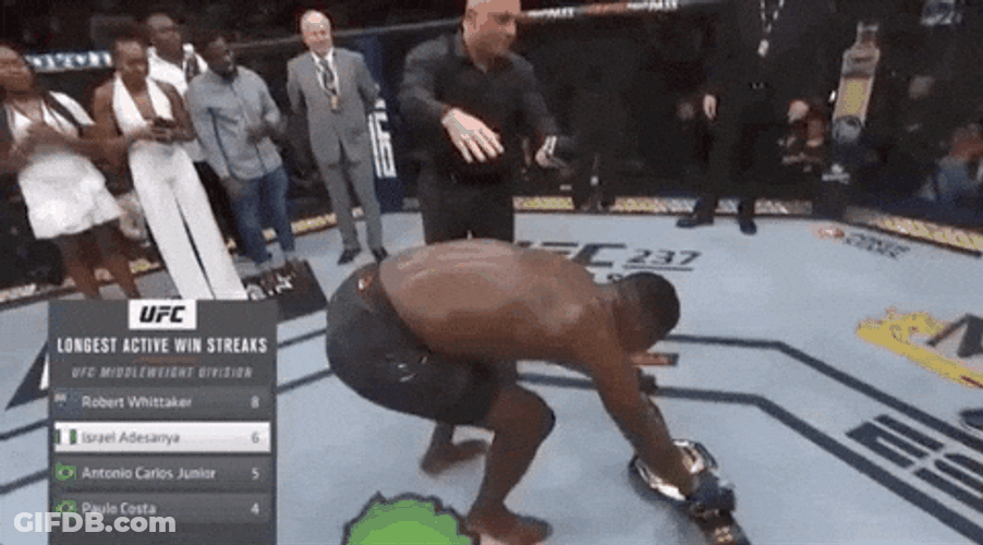 Israel Adesanya Bowing To Coach GIF