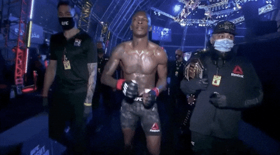 Israel Adesanya Dancing While Walking GIF