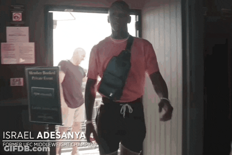 Israel Adesanya Giving Low Five GIF