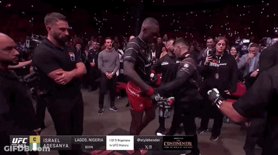 Israel Adesanya Marching GIF