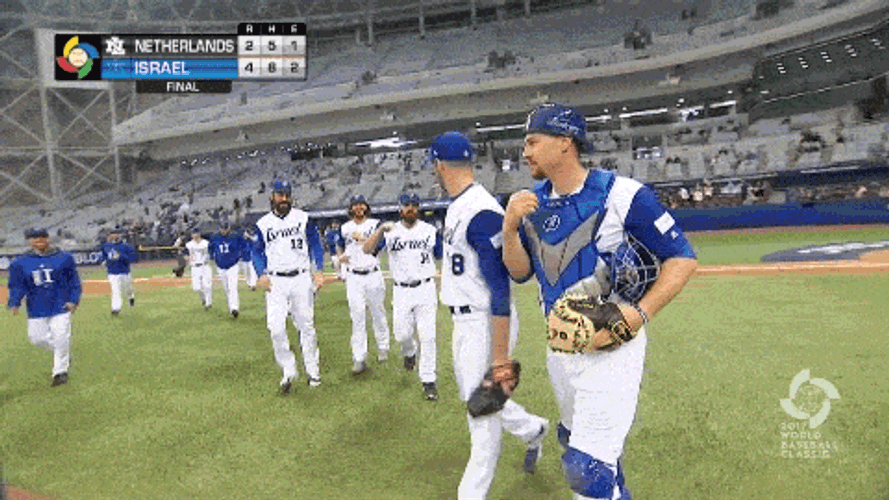 Israel Baseball High Five GIF