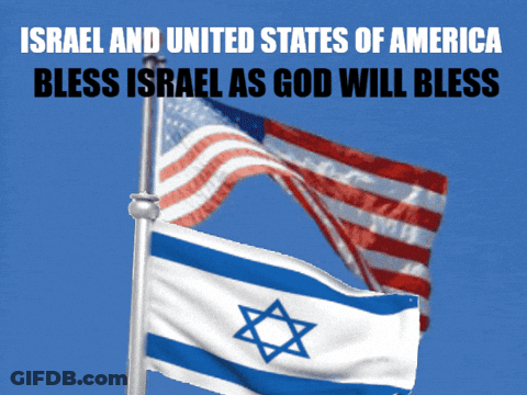 Israel United States Of America Bless Israel Poster GIF