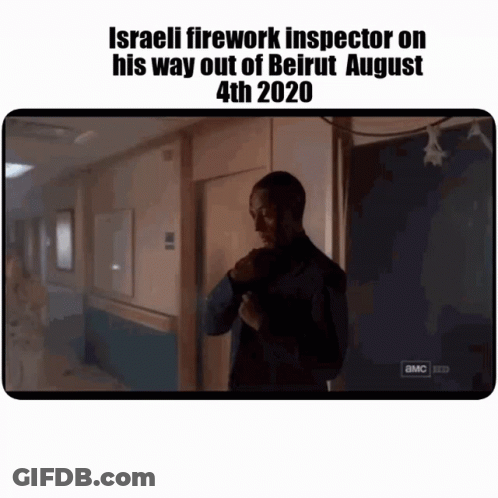 Israeli Firework Inspector On His Way Out Of Beirut August 4Th 2020 Is Shown GIF