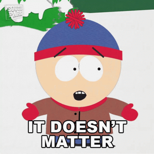 It Doesnt Matter Stan Marsh Snow Mittens GIF