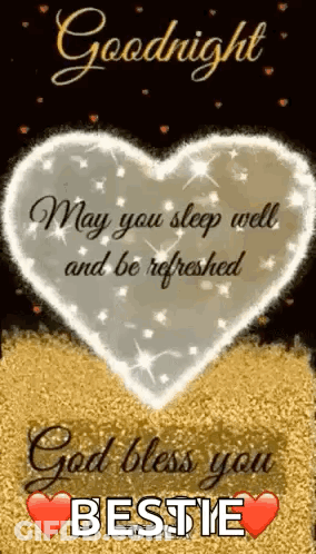 It Is A Goodnight Message With A Heart In The Middle . GIF