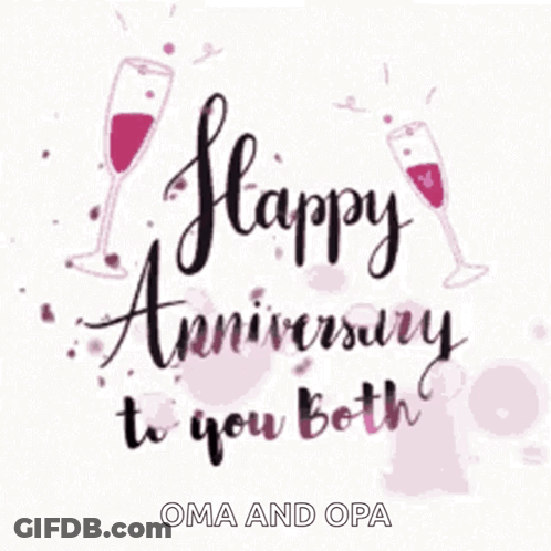 It Is A Happy Anniversary To You Both . GIF