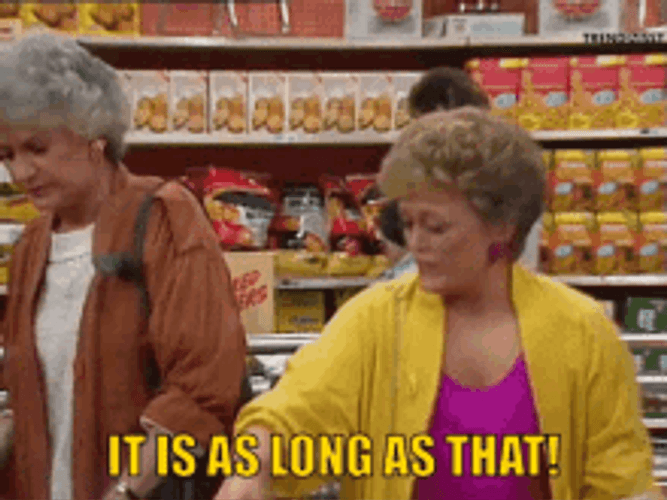 It Is Long As That The Golden Girls Funny Sausage GIF