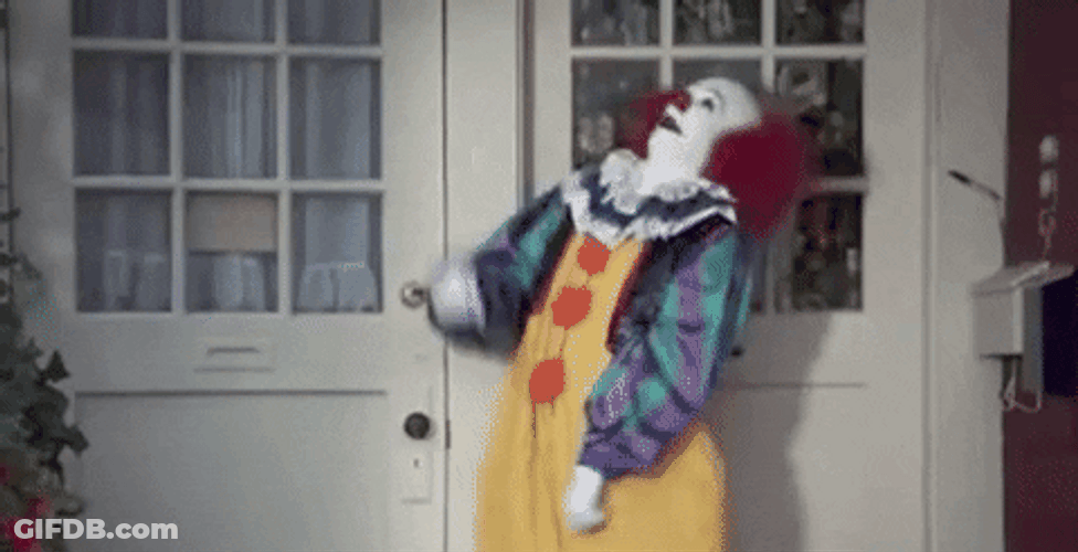 It Laughing Outside His House GIF