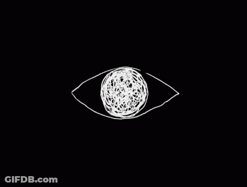 It Looks Like A Drawing Of An Eye With A Circle In The Middle . GIF