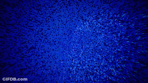 It Looks Like A Kaleidoscope Of Blue Dots Moving In A Circle . GIF